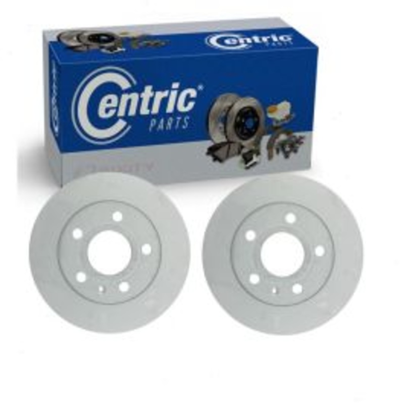 2 pc Centric Premium Rear Disc Brake Rotors for 2012-2014 Volkswagen Beetle