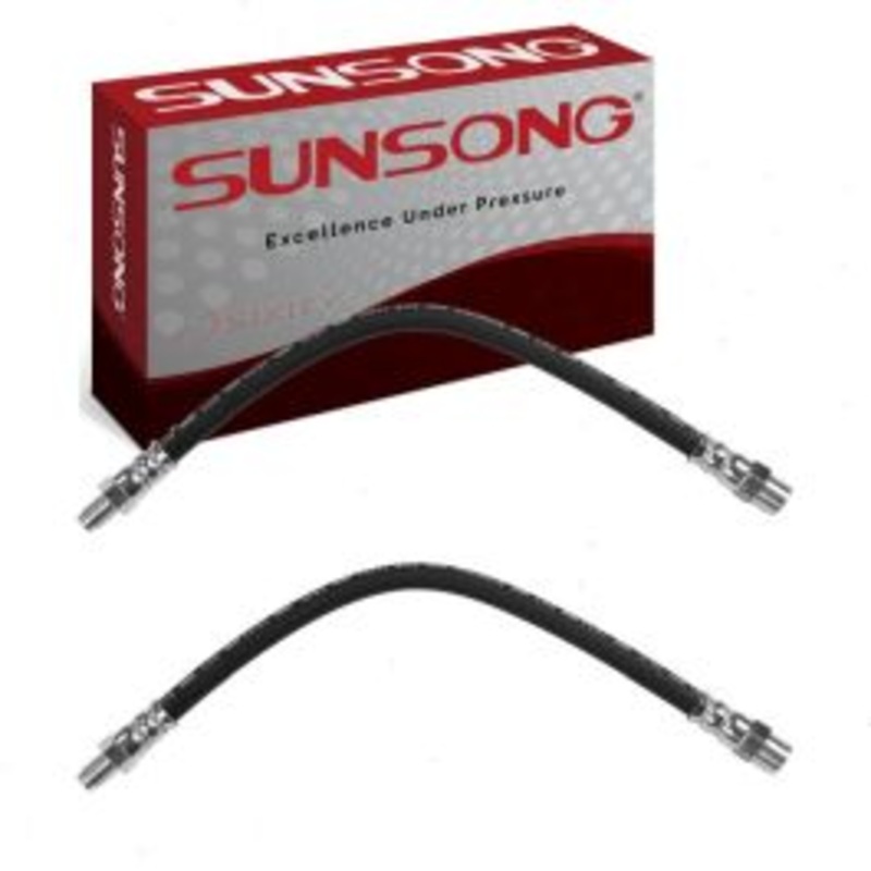 2 pc Sunsong Rear Brake Hydraulic Hoses for 1981 Mercedes-Benz 380SLC