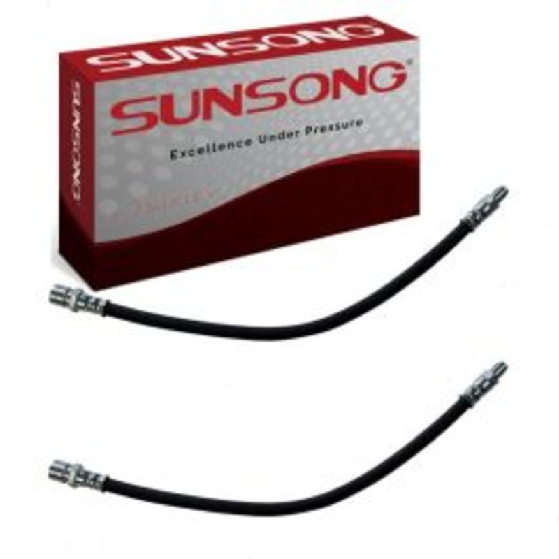 2 pc Sunsong Front Brake Hydraulic Hoses for 1967-1973 Volkswagen Squareback