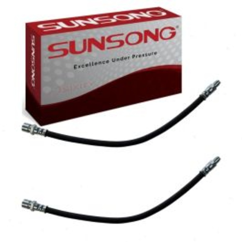 2 pc Sunsong Front Brake Hydraulic Hoses for 1975-1977 Audi 100 Series