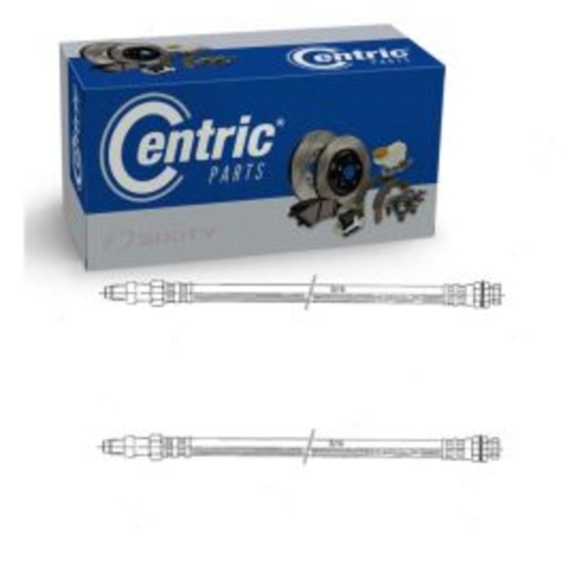 2 pc Centric Premium Rear Brake Hydraulic Hoses for 1963-1964 Chevrolet Biscayne