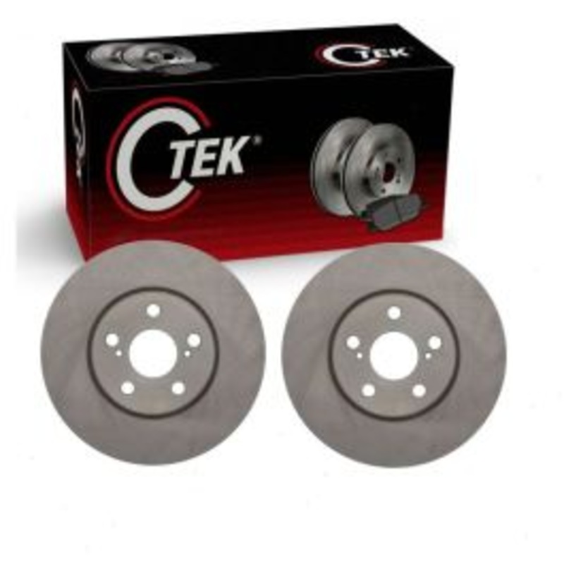 2 pc Centric CTEK Front Disc Brake Rotors for 2009-2010 Pontiac Vibe 1.8L L4