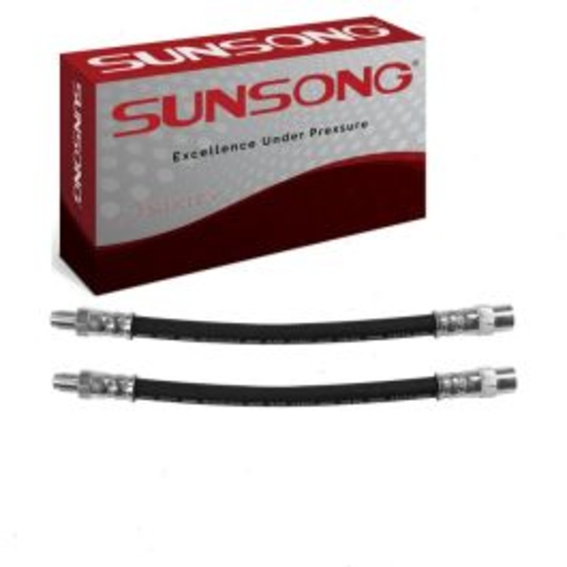 2 pc Sunsong Rear Outer Brake Hydraulic Hoses for 1975-1976 BMW 3.0Si