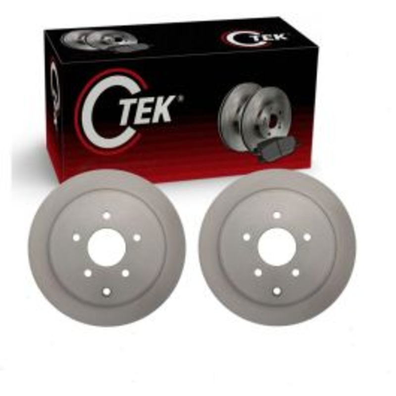 2 pc Centric CTEK Rear Disc Brake Rotors for 2011-2013 INFINITI M37