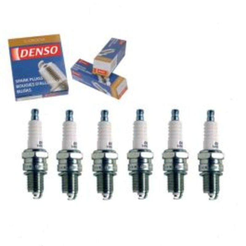 6 pc DENSO Standard U-Groove Spark Plugs for 1974 Dodge CB300 3.7L L6