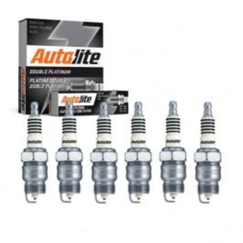 6 pc Autolite Double Platinum Spark Plug for 1967-1972 Ford Custom 3.9L L6