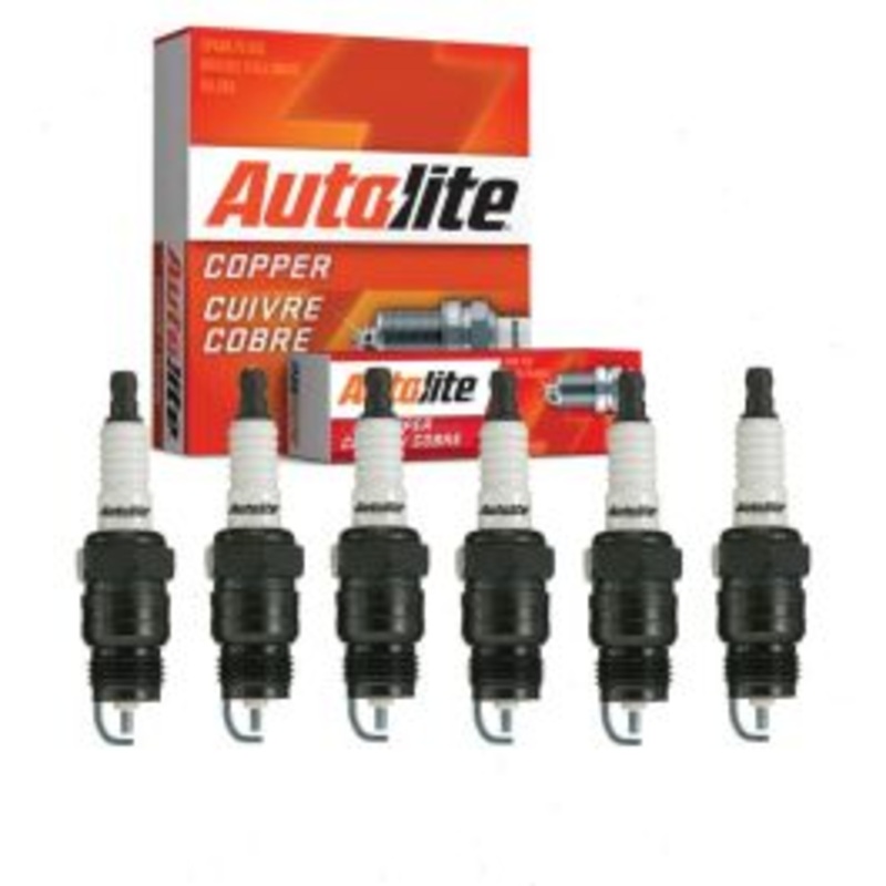 6 pc Autolite Copper Core Spark Plugs for 1987-1996 Ford F-350 4.9L L6