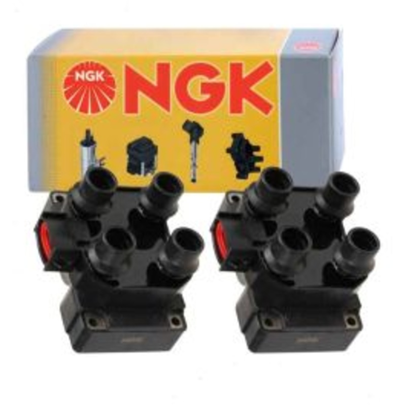 2 pc NGK Ignition Coils for 1997-1999 Ford E-150 Econoline Club Wagon 4.6L V8