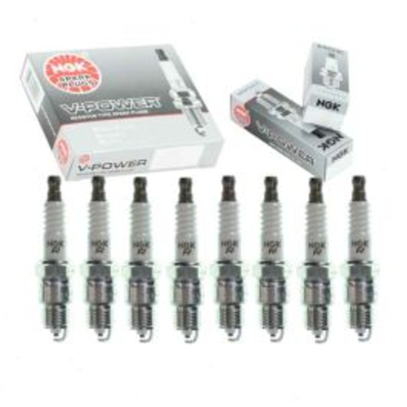 8 pc NGK V-Power Spark Plugs for 1993 Cadillac Fleetwood 5.7L V8