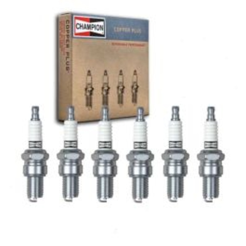 6 pc Champion Copper Plus Spark Plugs for 1966 Fargo W100 Pickup 3.7L L6