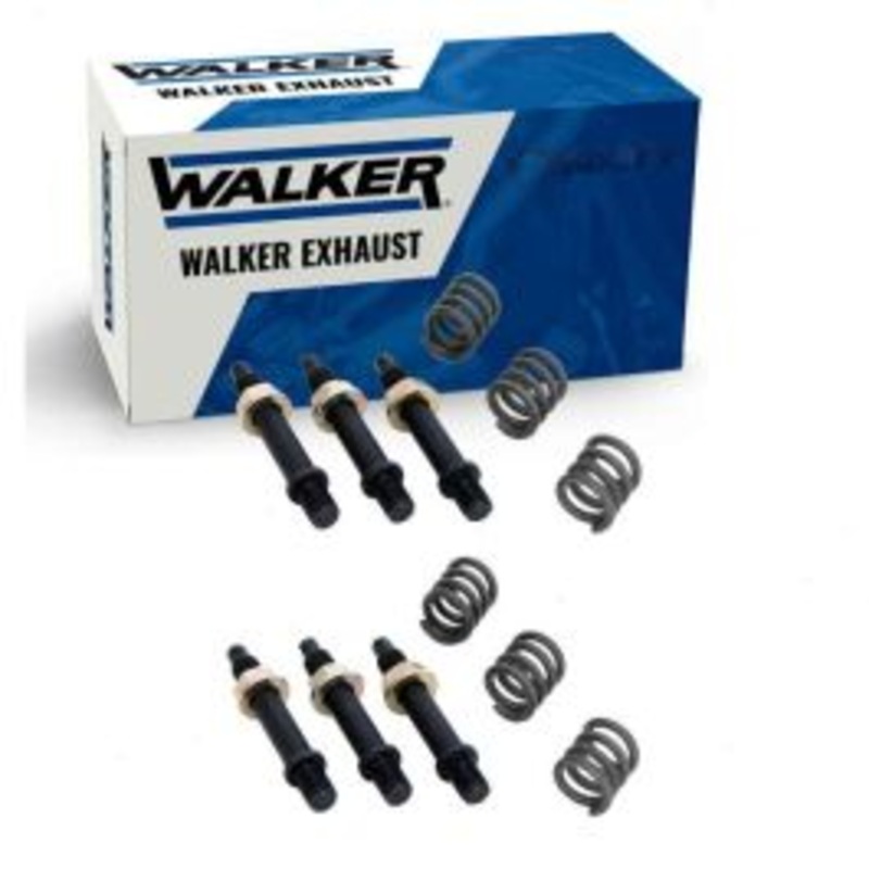 2 pc Walker Y-Pipe Inlets Exhaust Bolt & Springs for 1988-1995 GMC C2500 4.3L 5.0L 5.7L 6.2L V6 V8