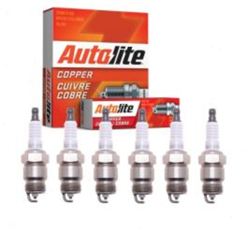 6 pc Autolite Copper Core Spark Plugs for 1977-1986 Ford E-350 Econoline Club Wagon 4.9L L6