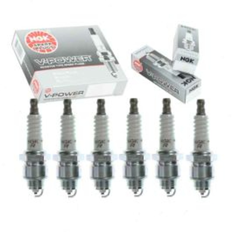 6 pc NGK V-Power Spark Plugs for 1966 Jeep FC150 3.7L V6