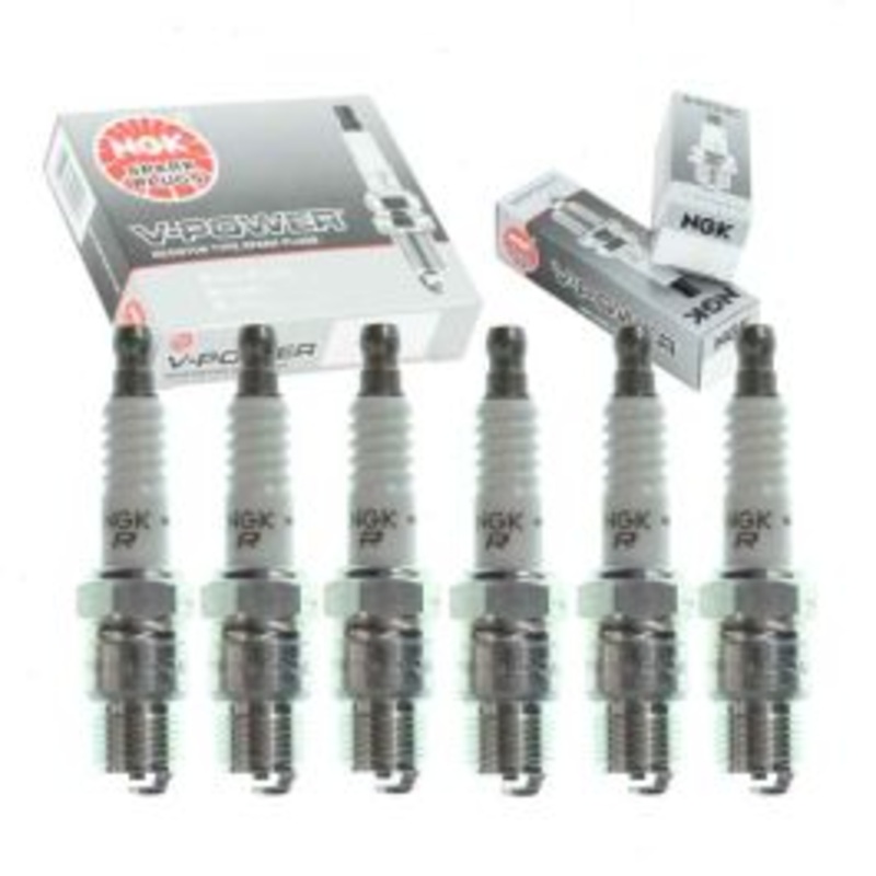 6 pc NGK V-Power Spark Plugs for 1970-1974 GMC K25 K2500 Suburban 4.1L 4.8L L6