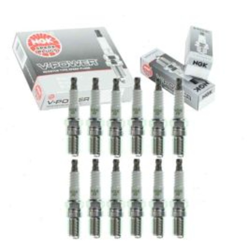 12 pc NGK V-Power Spark Plugs for 1994-1996 Jaguar XJ12 6.0L V12