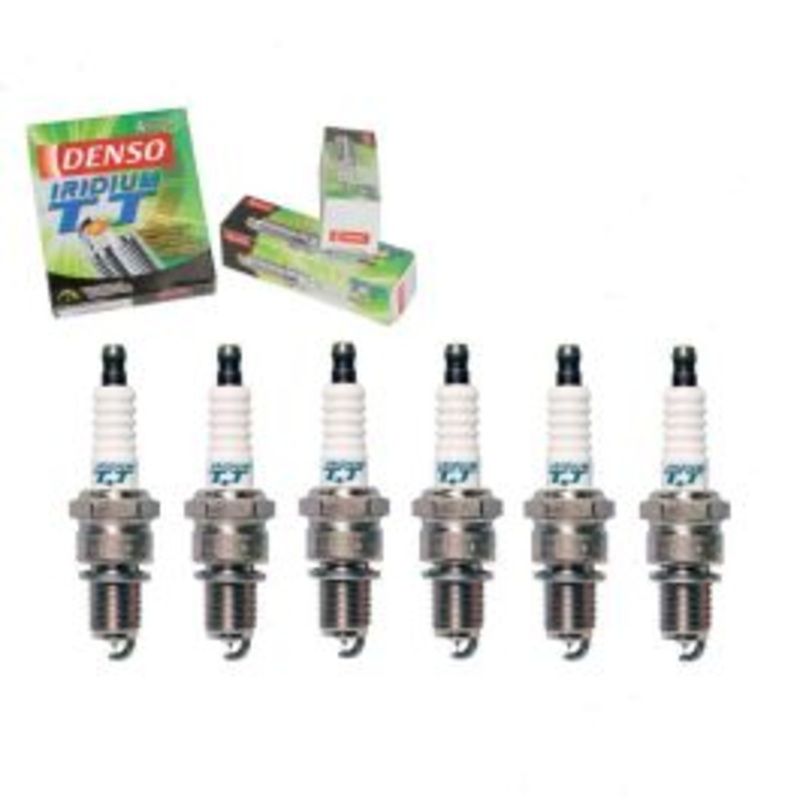 6 pc DENSO Iridium TT Spark Plugs for 1966 GMC PB15 Series 4.8L L6