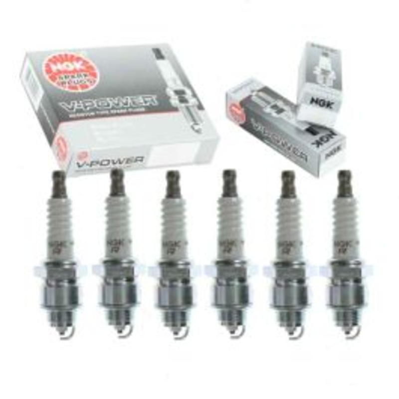 6 pc NGK V-Power Spark Plugs for 1966-1971 Jeep CJ5 3.7L V6
