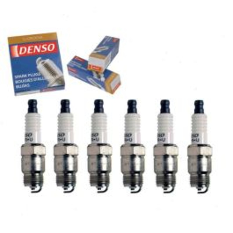 6 pc DENSO Standard U-Groove Spark Plugs for 1975-1977 Dodge D200 3.7L L6