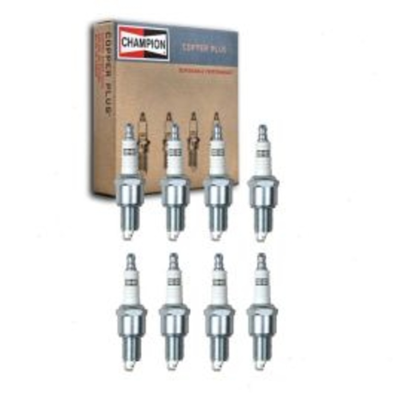 8 pc Champion Copper Plus Spark Plugs for 1968-1974 Cadillac Commercial Chassis 7.7L V8
