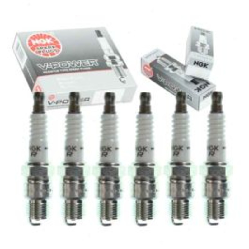 6 pc NGK V-Power Spark Plugs for 1975 Chevrolet G30 4.8L L6