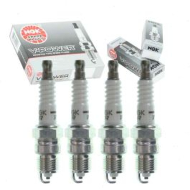4 pc NGK V-Power Spark Plugs for 1976-1977 Oldsmobile Starfire 2.3L L4