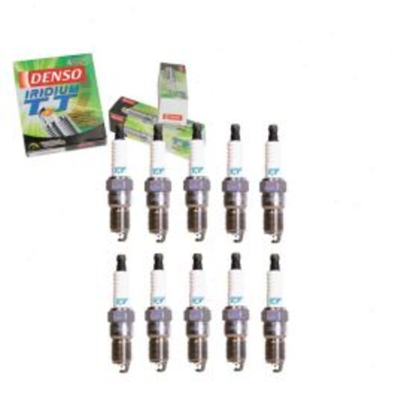 10 pc DENSO Iridium TT Spark Plugs for 1999-2004 Ford F-350 Super Duty 6.8L V10