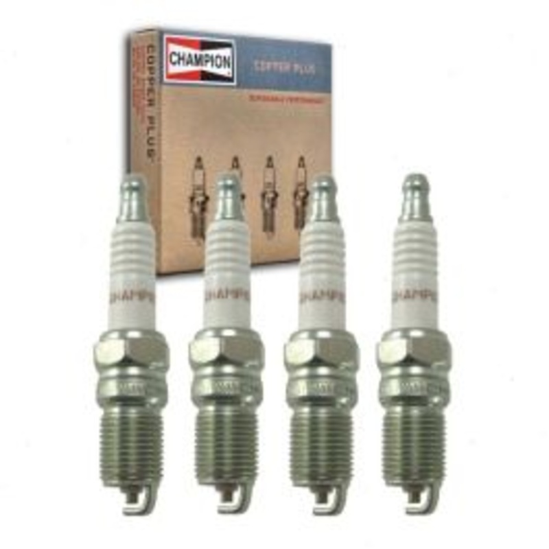 4 pc Champion Copper Plus Spark Plugs for 1984-1987 Ford Tempo 2.3L L4
