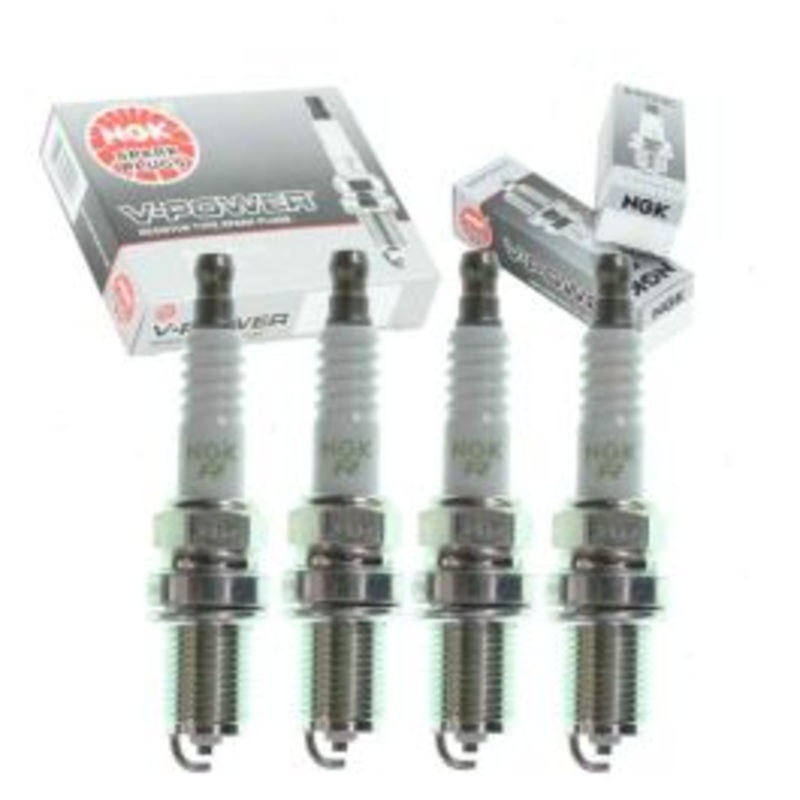 4 pc NGK V-Power Exhaust Side Spark Plugs for 1984-1989 Nissan Stanza 2.0L L4