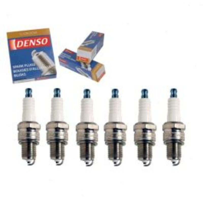 6 pc DENSO Standard U-Groove Spark Plugs for 1974-1975 Nissan 260Z 2.6L L6