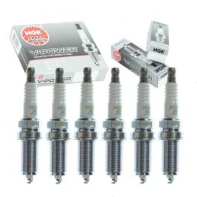 6 pc NGK V-Power Spark Plugs for 2006 BMW 330i 3.0L L6