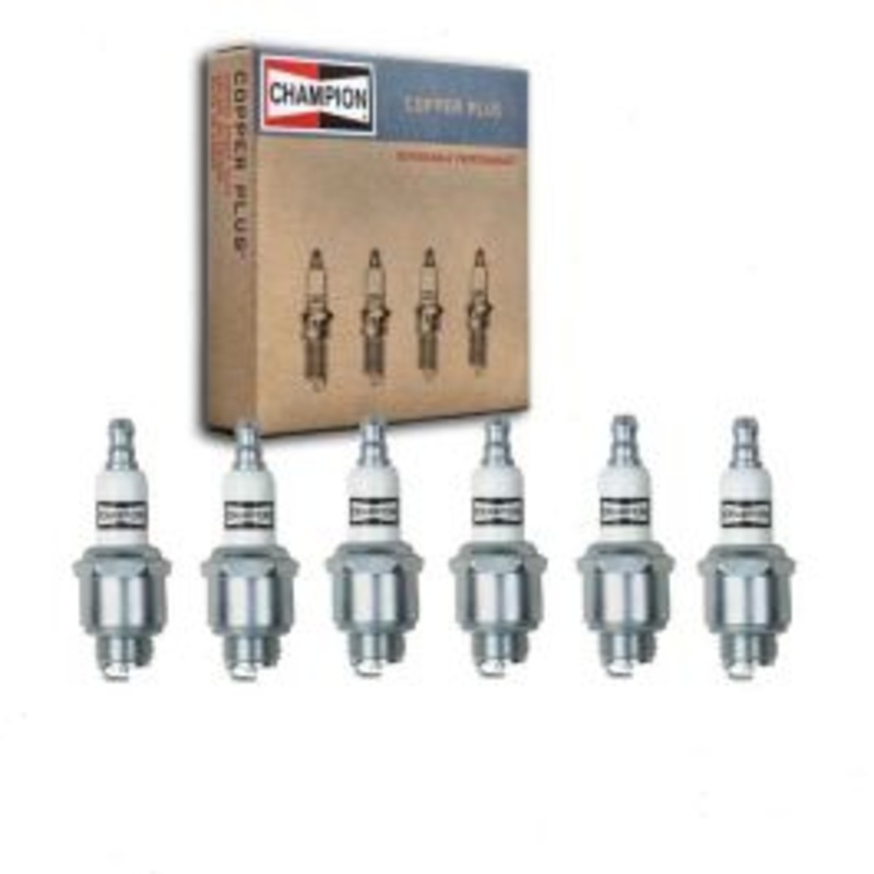 6 pc Champion Copper Plus 868 RJ19LM Spark Plugs