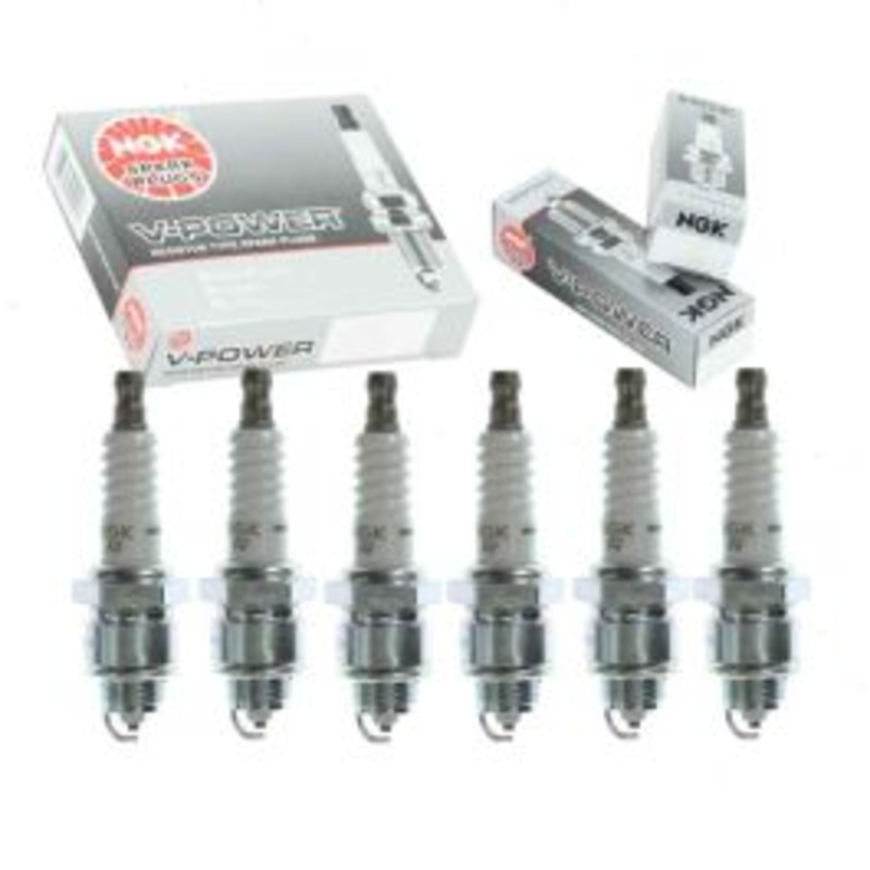 6 pc NGK V-Power Spark Plugs for 1969-1970 International Scout 4.3L L6