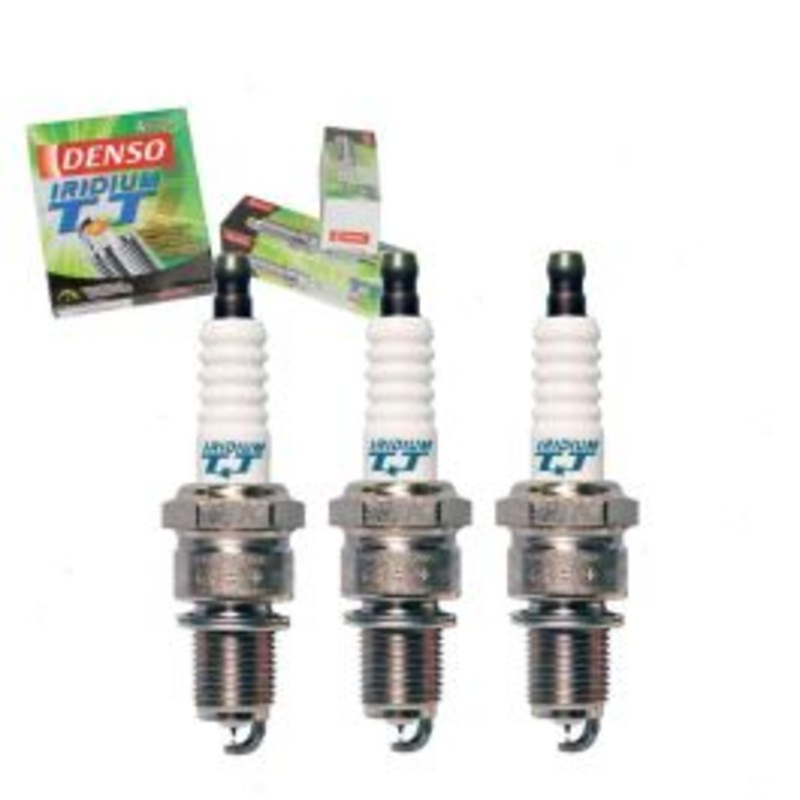 3 pc DENSO Iridium TT Spark Plugs for 1987-1990 Chevrolet Sprint 1.0L L3