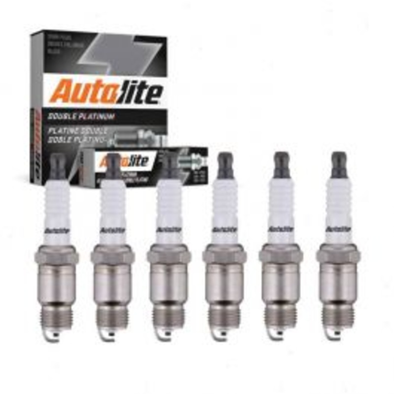 6 pc Autolite Double Platinum Spark Plug for 1985-1986 Chevrolet K10 4.3L V6