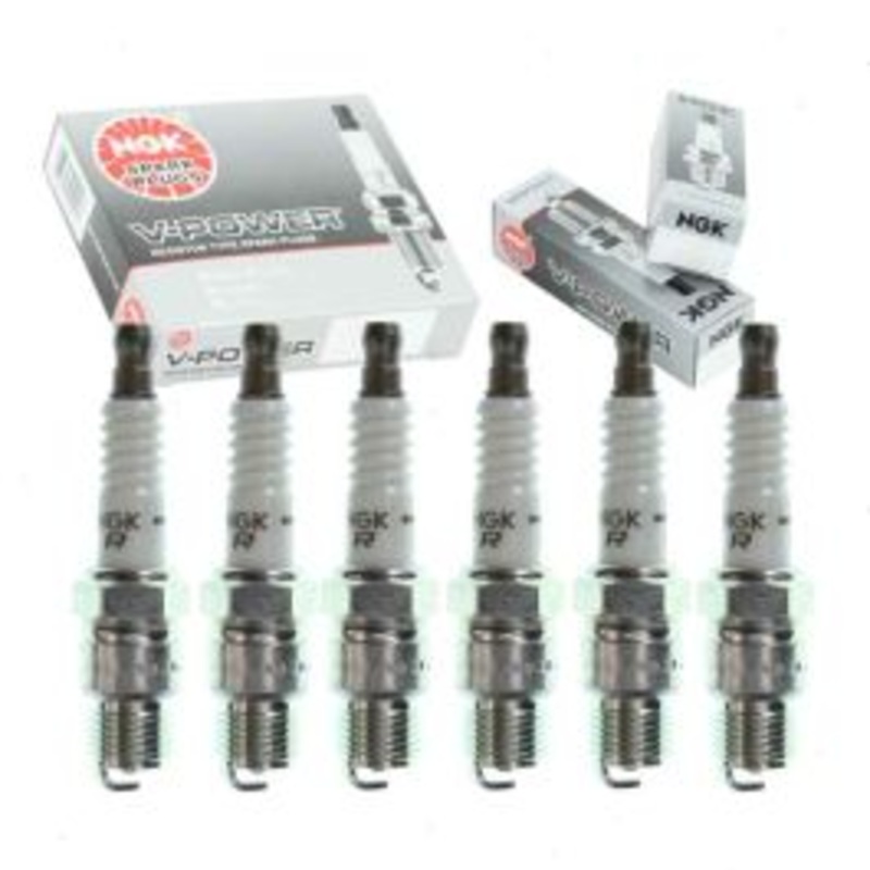 6 pc NGK V-Power Spark Plugs for 1975 Buick Apollo 4.1L L6