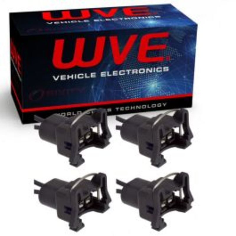 4 pc Wells WVE Fuel Injector Connectors for 1987-1999 Pontiac Grand Am Grand Prix Sunfire 2.0L 2.2L 2.3L 2.4L L4