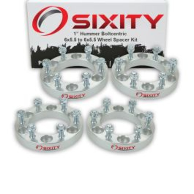Sixity 4 pc 1" Thick Wheel Spacers - Hummer H3 Truck SUV - 6x5.5