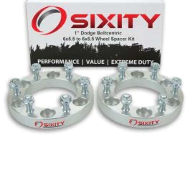 Sixity 2 pc 1" Thick Wheel Spacers - Dodge Ram 50 Raider D50 - 6x5.5