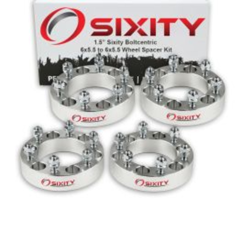 Sixity 4 pc 1.5" Inch Thick 6x5.5 Wheel Spacers M12x1.5mm 1.25in Studs Lugs