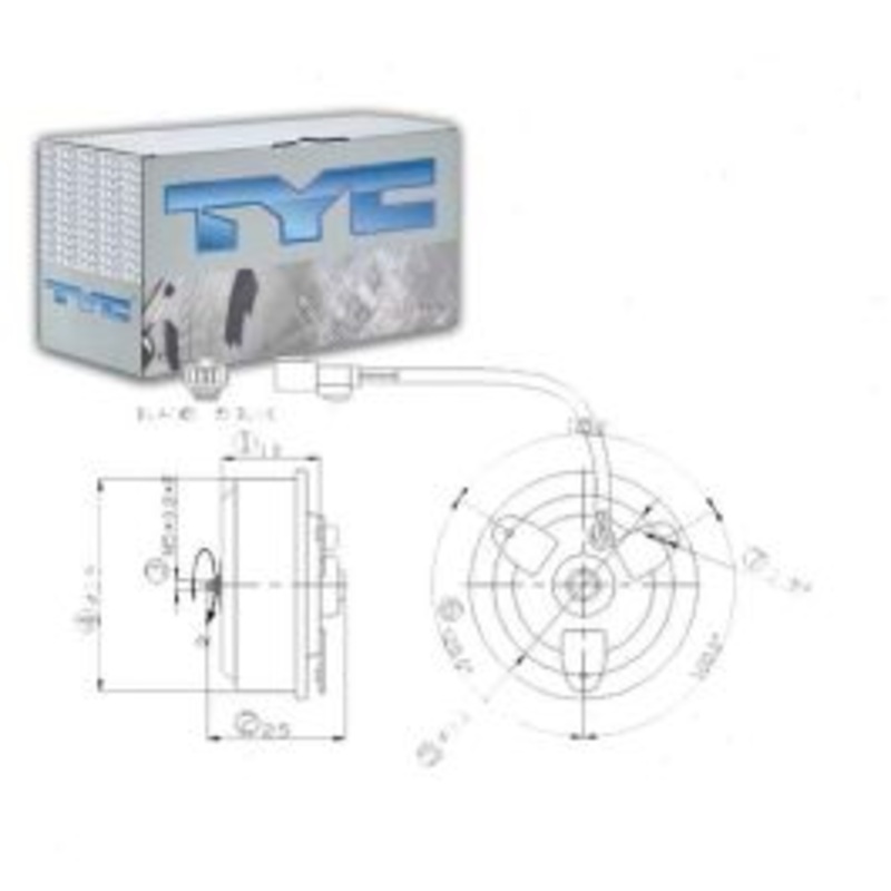 TYC Right Engine Cooling Fan Motor for 2001-2006 Acura MDX