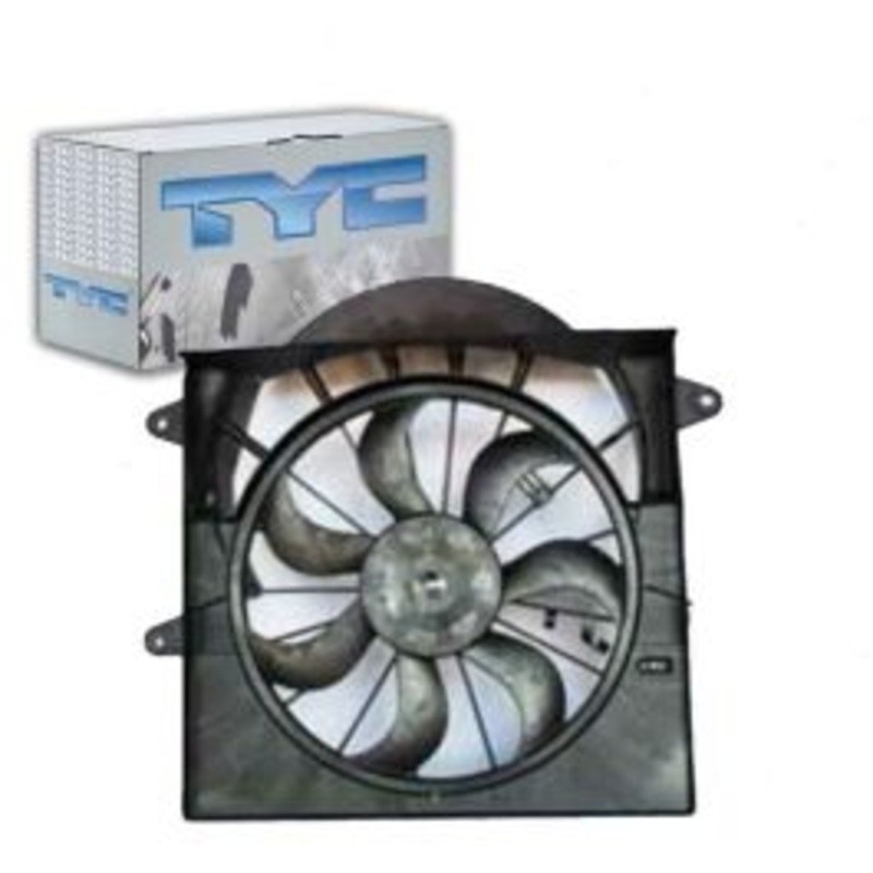 TYC Dual Radiator & Condenser Fan Assembly for 2006-2007 Jeep Commander 3.7L 4.7L V6 V8