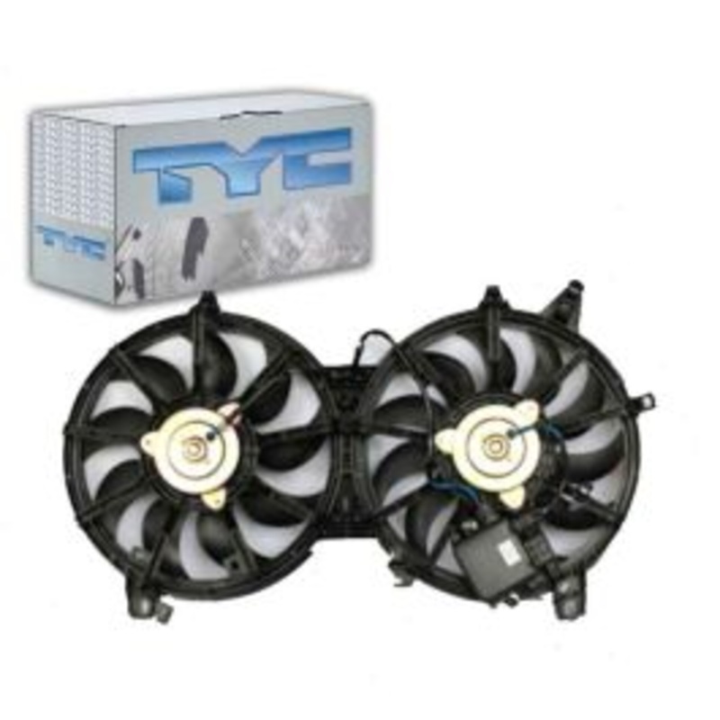 TYC Dual Radiator & Condenser Fan Assembly for 2014-2015 Infiniti QX70 3.7L V6