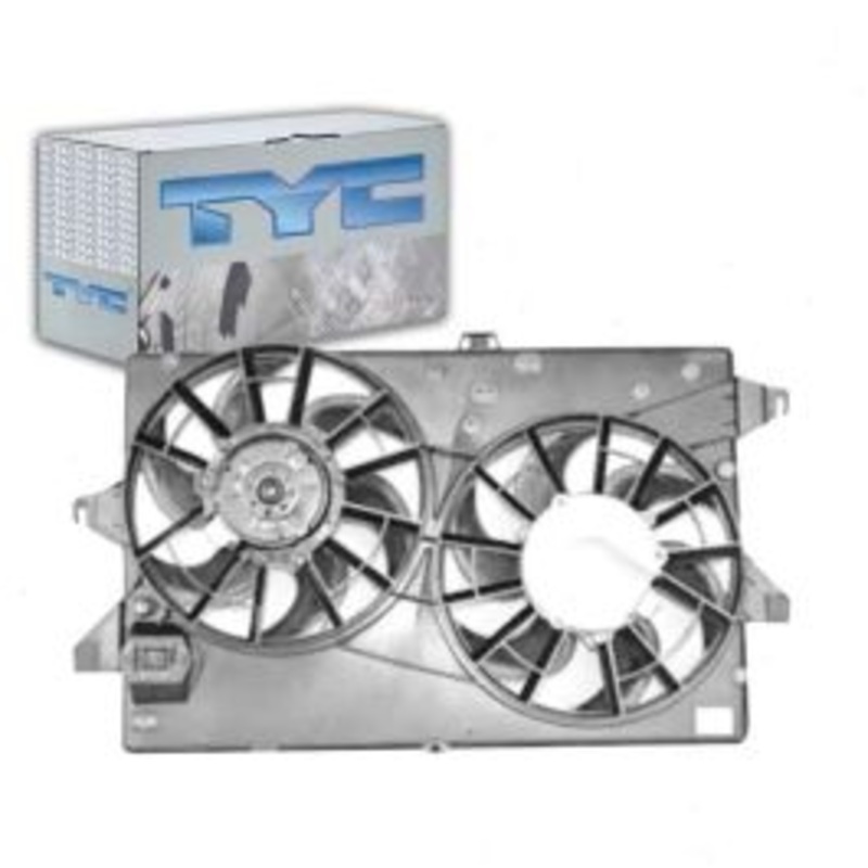 TYC Dual Radiator & Condenser Fan Assembly for 1995-2000 Ford Contour 2.5L V6