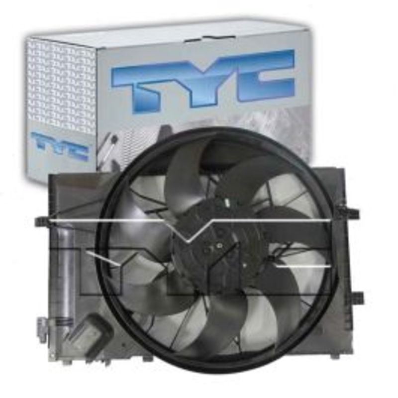 TYC Dual Radiator & Condenser Fan Assembly for 2006-2007 Mercedes-Benz C280