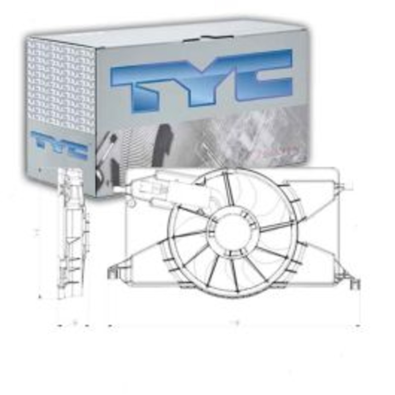 TYC Dual Radiator & Condenser Fan Assembly for 2012-2018 Ford Focus 2.0L L4