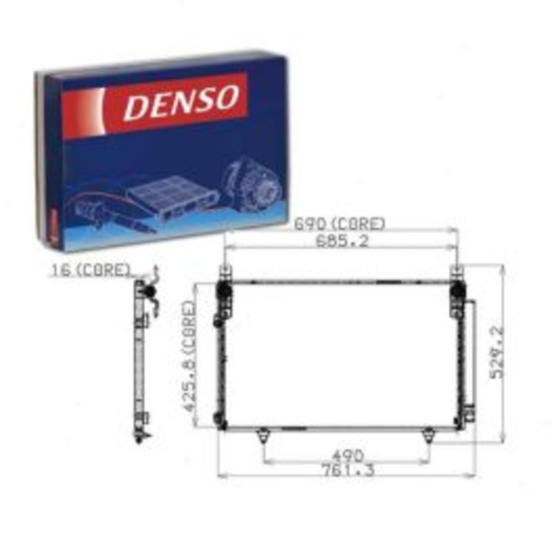 DENSO AC Condenser for 2001-2007 Toyota Highlander 2.4L 3.0L 3.3L L4 V6
