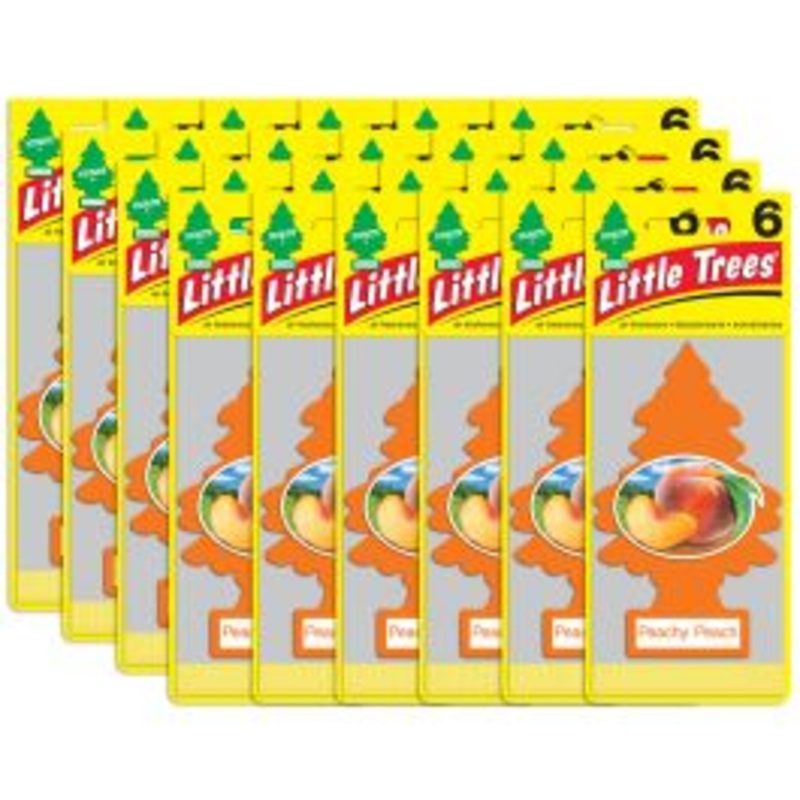 Little Trees Peachy Peach Air Freshener for Car and Home - 144 pack