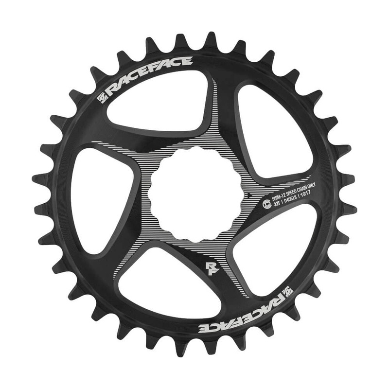 Race Face Cinch Direct Mount Narrow-Wide Chainring - Race Face - Easton Cinch Direct Mount - 6.5-0mm Flip - Round - Black - Alloy - 9-12 Speed - 28T